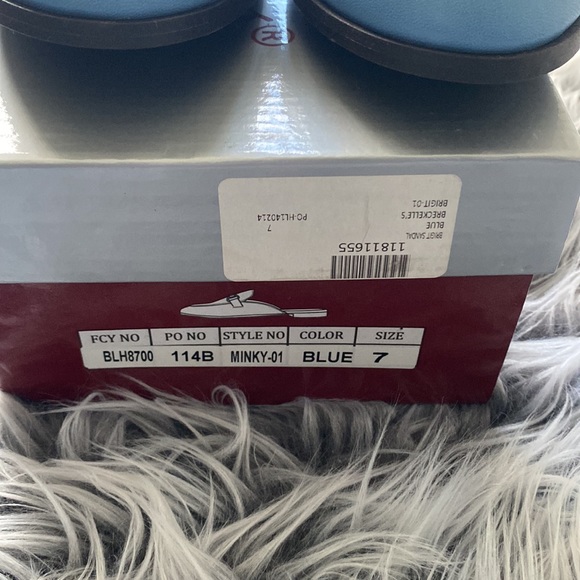 Breckelle's Light Blue Faux Leather Slip On Loafers - Picture 7 of 7